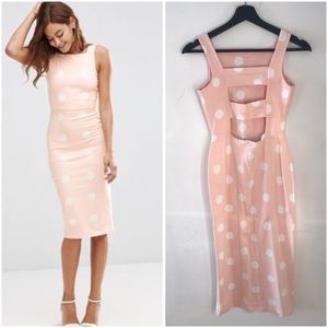 Polka dot midi dress